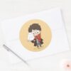 Chibi_HARRY_POTTER™_&_Hedwig_Classic_Round_Sticker_3 Chibi HARRY POTTER™ Hedwig Classic Round Sticker