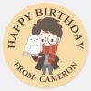 Chibi_HARRY_POTTER™_&_Hedwig___Happy_Birthday_Classic_Round_Sticker_1 Chibi HARRY POTTER™ Hedwig Happy Birthday Classic Round Sticker