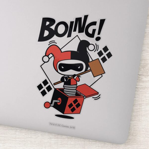 Chibi Harley Quinn In A Box With Hammer Sticker