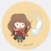 Chibi_Hermione_Granger_Patronus_Classic_Round_Sticker_1 Chibi Hermione Granger Patronus Classic Round Sticker