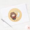 Chibi_Hermione_Granger_Patronus_Classic_Round_Sticker_3 Chibi Hermione Granger Patronus Classic Round Sticker