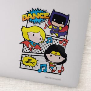 Chibi Heroes Dancing Sticker
