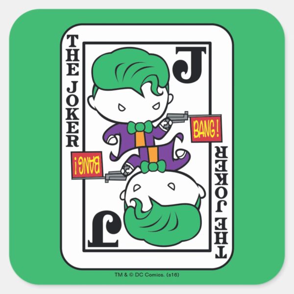Chibi_Joker_Playing_Card_Square_Sticker_1 Chibi Joker Playing Card Square Sticker