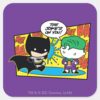 Chibi Joker Pranking Chibi Batman Square Sticker