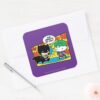 Chibi Joker Pranking Chibi Batman Square Sticker