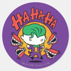 Chibi Joker With Toy Teeth Classic Round Sticker