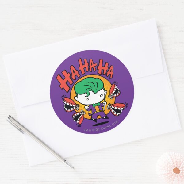 Chibi_Joker_With_Toy_Teeth_Classic_Round_Sticker_3 Chibi Joker With Toy Teeth Classic Round Sticker