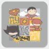Chibi_Justice_League___Fly,_Kick,_Run_Square_Sticker_1 Chibi Justice League Fly Kick Run Square Sticker
