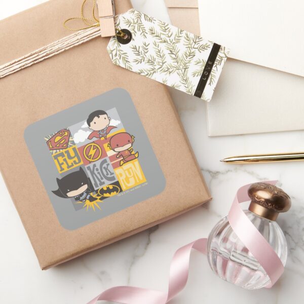 Chibi_Justice_League___Fly,_Kick,_Run_Square_Sticker_5 Chibi Justice League Fly Kick Run Square Sticker