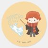 Chibi_Ron_Weasley_Patronus_Classic_Round_Sticker_1 Chibi Ron Weasley Patronus Classic Round Sticker