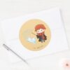 Chibi_Ron_Weasley_Patronus_Classic_Round_Sticker_3 Chibi Ron Weasley Patronus Classic Round Sticker