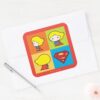 Chibi Supergirl Character Turnaround Square Sticker