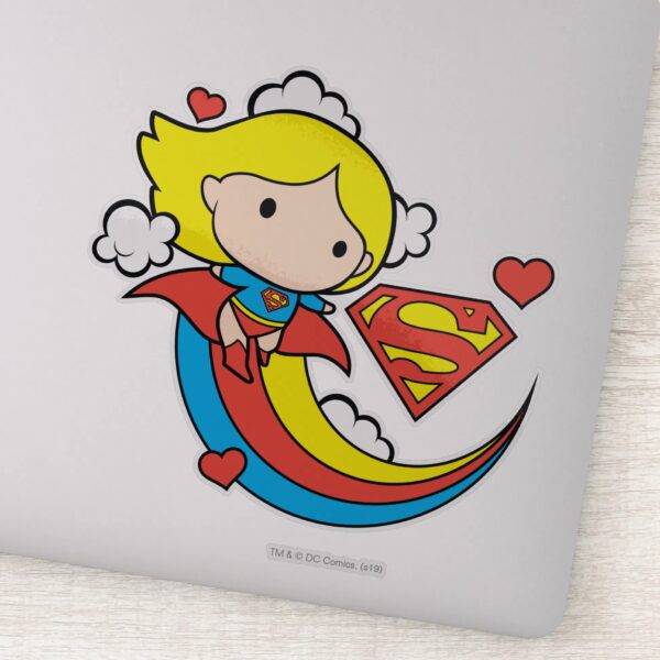 Chibi_Supergirl_Flying_Rainbow_Sticker_1 Chibi Supergirl Flying Rainbow Sticker