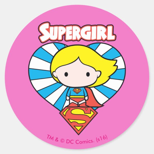 Chibi_Supergirl_Starburst_Heart_and_Logo_Classic_Round_Sticker_1 Chibi Supergirl Starburst Heart And Logo Classic Round Sticker