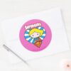 Chibi_Supergirl_Starburst_Heart_and_Logo_Classic_Round_Sticker_3 Chibi Supergirl Starburst Heart And Logo Classic Round Sticker
