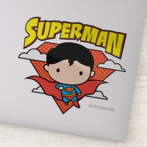 Chibi Superman Polka Dot Shield And Name Sticker