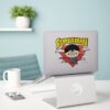 Chibi Superman Polka Dot Shield And Name Sticker