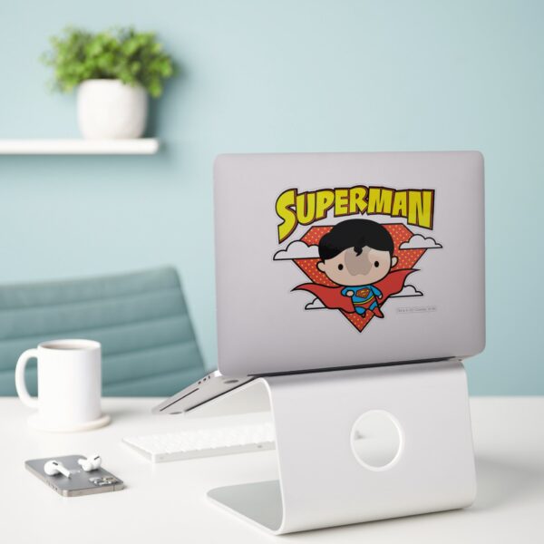 Chibi Superman Polka Dot Shield And Name Sticker