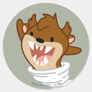 Chibi_Tornado_TAZ™_Classic_Round_Sticker_1 Chibi Tornado TAZ™ Classic Round Sticker