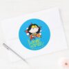 Chibi Wonder Woman Flying With Lasso Classic Round Sticker