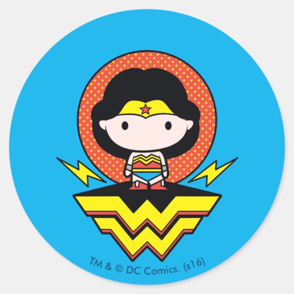 Chibi_Wonder_Woman_With_Polka_Dots_and_Logo_Classic_Round_Sticker_1 Chibi Wonder Woman With Polka Dots And Logo Classic Round Sticker