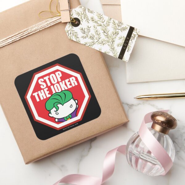 Chibi__Stop_The_Joker__Sign_Square_Sticker_5 Chibi Stop The Joker Sign Square Sticker