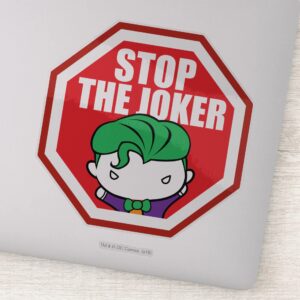 Chibi Stop The Joker Sign Sticker