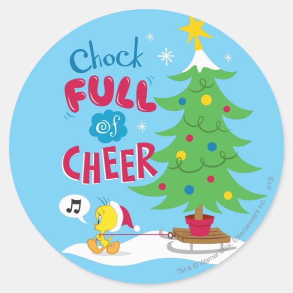 Chock_Full_Of_Cheer_Classic_Round_Sticker_1 Chock Full Of Cheer Classic Round Sticker