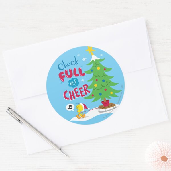 Chock_Full_Of_Cheer_Classic_Round_Sticker_3 Chock Full Of Cheer Classic Round Sticker