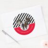 Christmas_Mickey_Mouse_Red_&_Black_Family_Photo_Cl_Classic_Round_Sticker_3 Christmas Mickey Mouse Red Black Family Photo Cl Classic Round Sticker
