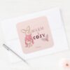 Christmas_Piglet___Warm_&_Cosy_Square_Sticker_3 Christmas Piglet Warm Cosy Square Sticker