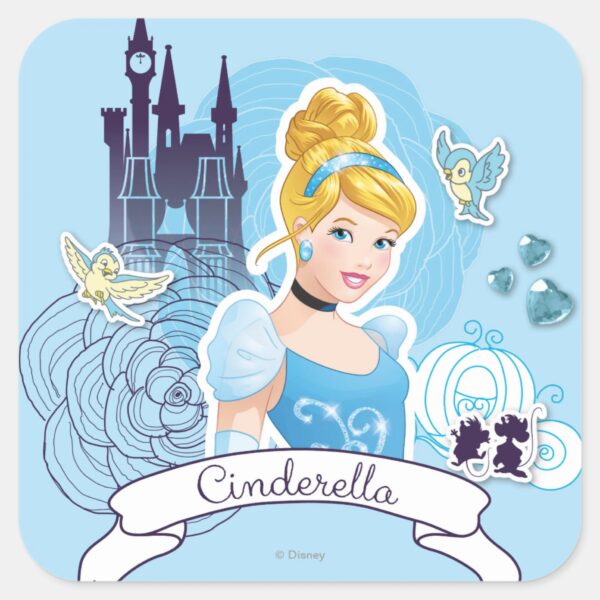 Cinderella_-_Gracious_Heart_Square_Sticker_1 Cinderella Gracious Heart Square Sticker