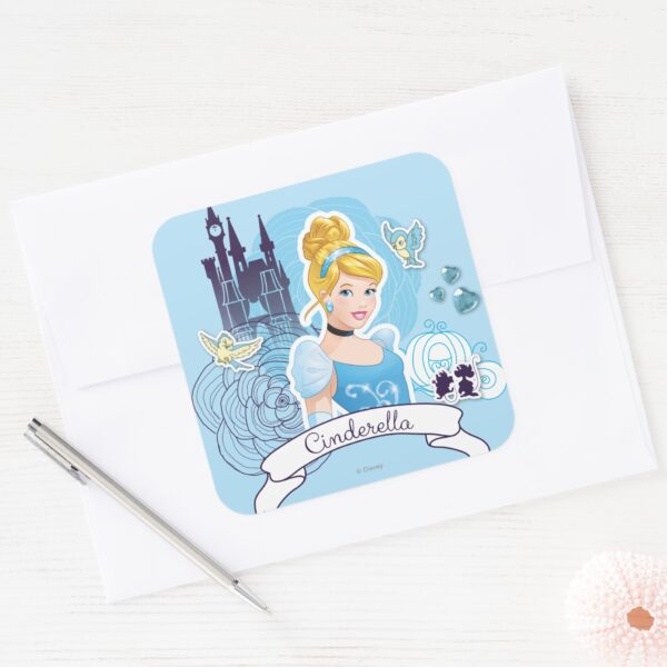 Cinderella_-_Gracious_Heart_Square_Sticker_3 Cinderella Gracious Heart Square Sticker