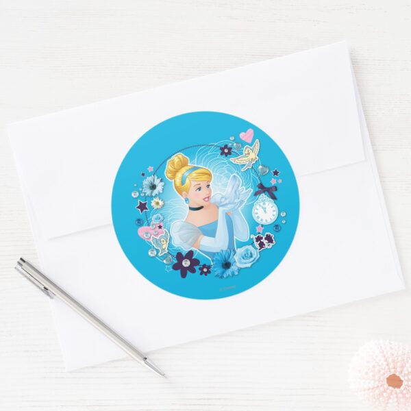 Cinderella Gracious As A True Princess Classic Round Sticker
