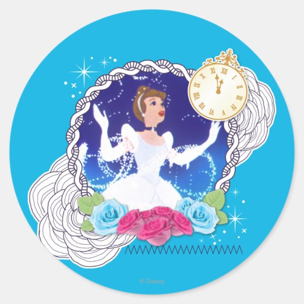 Cinderella_-_Princess_Cinderella_Classic_Round_Sticker_1 Cinderella Princess Cinderella Classic Round Sticker