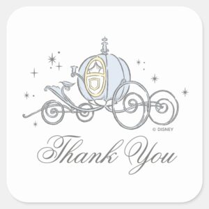 Cinderella_Carriage___Baby_Shower_Thank_You_Square_Sticker_1 Cinderella Carriage Baby Shower Thank You Square Sticker