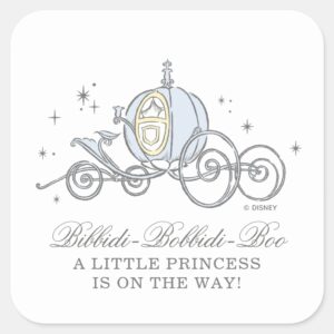 Cinderella_Carriage___Fairytale_Baby_Shower_Square_Sticker_1 Cinderella Carriage Fairytale Baby Shower Square Sticker