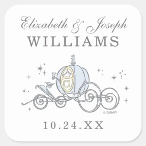 Cinderella_Carriage___Fairytale_Wedding_Square_Sticker_1 Cinderella Carriage Fairytale Wedding Square Sticker