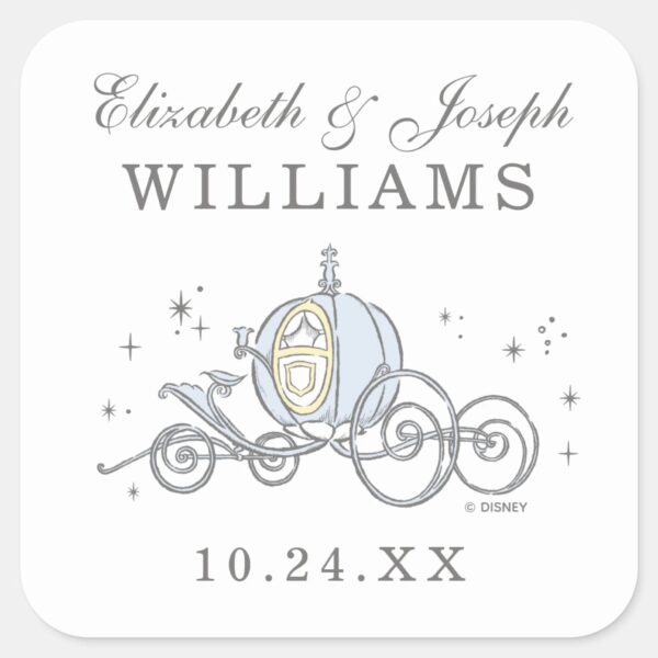 Cinderella_Carriage___Fairytale_Wedding_Square_Sticker_1 Cinderella Carriage Fairytale Wedding Square Sticker