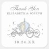 Cinderella_Carriage___Fairytale_Wedding_Thank_You_Square_Sticker_1 Cinderella Carriage Fairytale Wedding Thank You Square Sticker