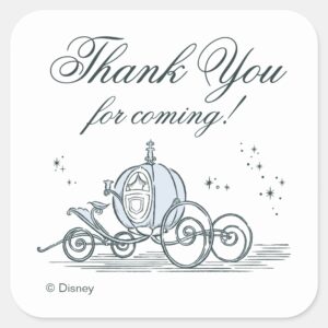 Cinderella Castle Fairy Tale Birthday Square Sticker