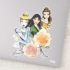 Cinderella,_Mulan,_&_Belle_Floral_Illustration_Sticker_1 Cinderella Mulan Belle Floral Illustration Sticker