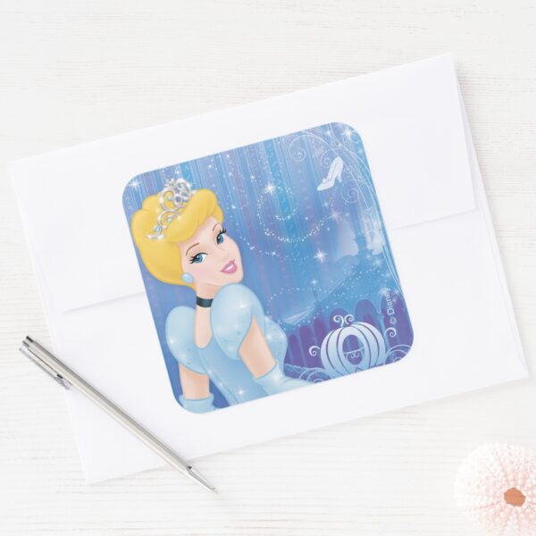 Cinderella_Princess_Square_Sticker_3 Cinderella Princess Square Sticker