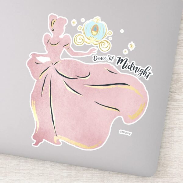 Cinderella_Silhouette__Dance_'Til_Midnight__Sticker_1 Cinderella Silhouette Dance Til Midnight Sticker