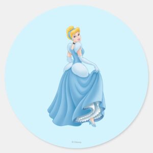 Cinderella Standing Classic Round Sticker