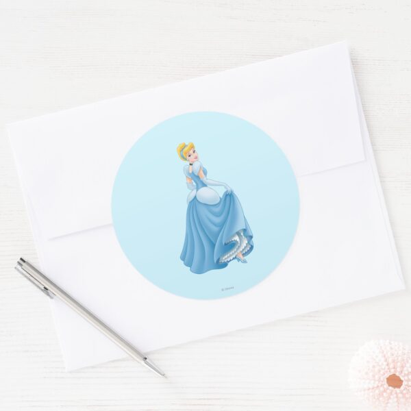 Cinderella_Standing_Classic_Round_Sticker_3 Cinderella Standing Classic Round Sticker