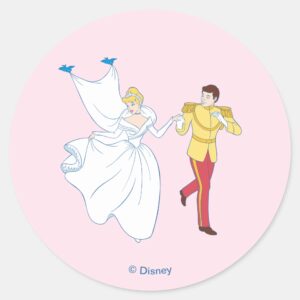 Cinderella_Wedding_Classic_Round_Sticker_1 Cinderella Wedding Classic Round Sticker