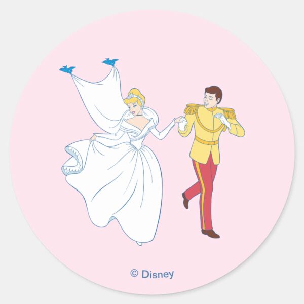Cinderella_Wedding_Classic_Round_Sticker_1 Cinderella Wedding Classic Round Sticker