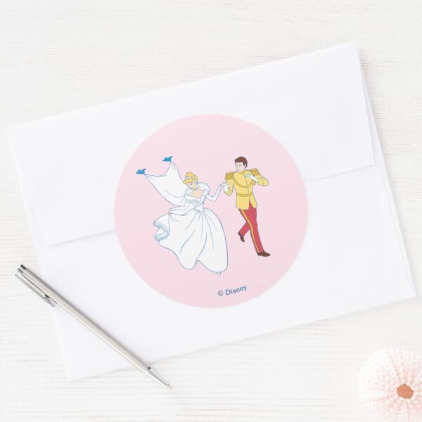 Cinderella_Wedding_Classic_Round_Sticker_3 Cinderella Wedding Classic Round Sticker