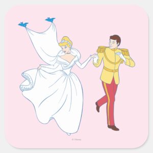 Cinderella_Wedding_Square_Sticker_1 Cinderella Wedding Square Sticker
